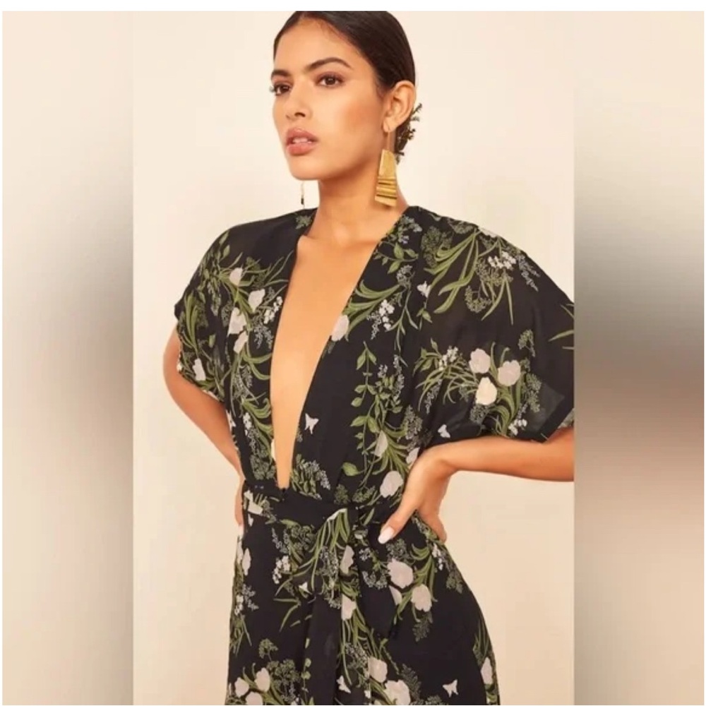 Reformation Lemongrass Jumpsuit size 0P - Picture 2 of 8